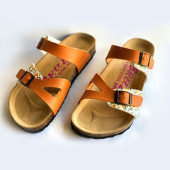 BREEZE Leather Print Sandal Womens