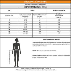SNOWGUM Santa Fe Pant Womens CLEARANCE