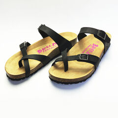 BREEZE Leather Cross Over Mila Sandal Womens