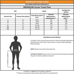 SNOWGUM Carson Travel Pant Mens CLEARANCE