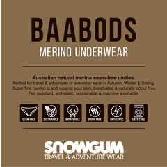 SNOWGUM Merino Active Brief Womens