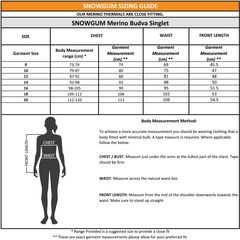 SNOWGUM 180gsm Merino Budva Singlet Womens CLEARANCE