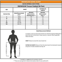 SNOWGUM Tenzan Padded Ski Pant Mens CLEARANCE